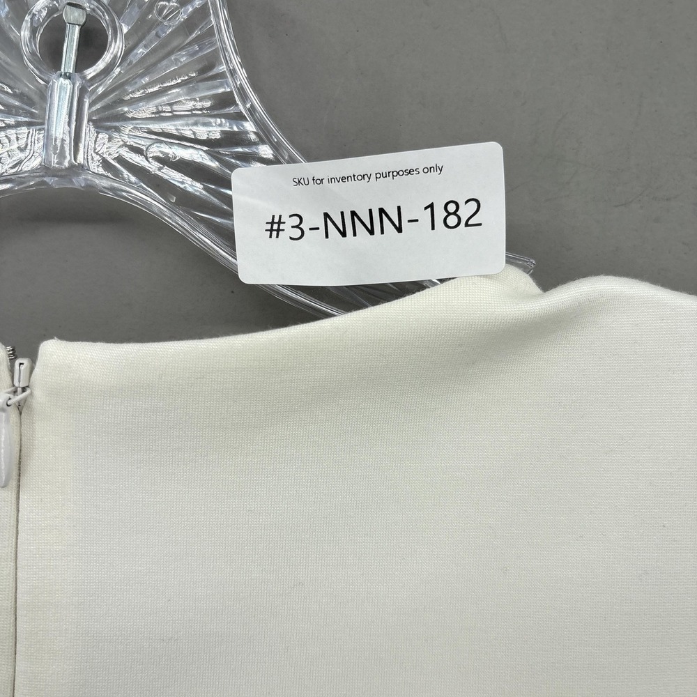 J McLaughlin Dress Womens 6 White Sleeveless Sheath Midi Stretch Lined Murphy - Picture 11 of 11